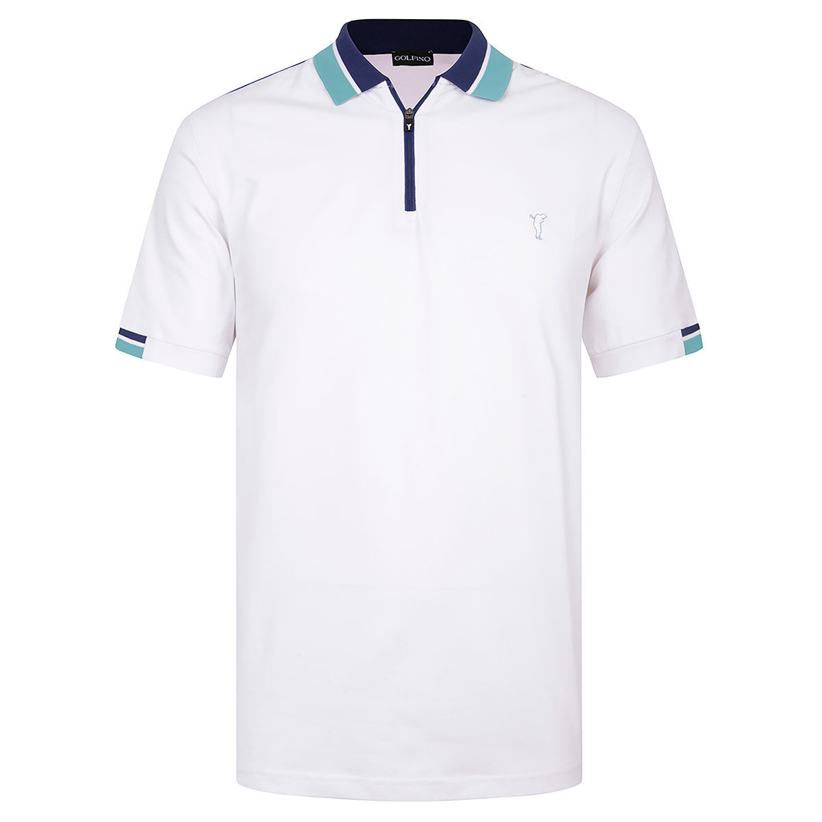 GOLFINO Men’s UV Tech Golf Polo Shirt, Mens, Optic white, Small | American Golf