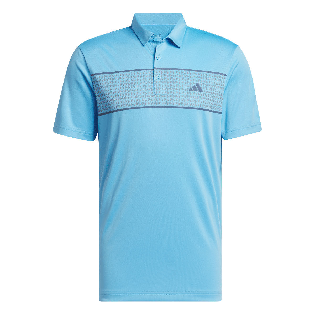 adidas Men’s Core Chest Stripe Golf Polo Shirt, Mens, Semi blue burst, Xl | American Golf