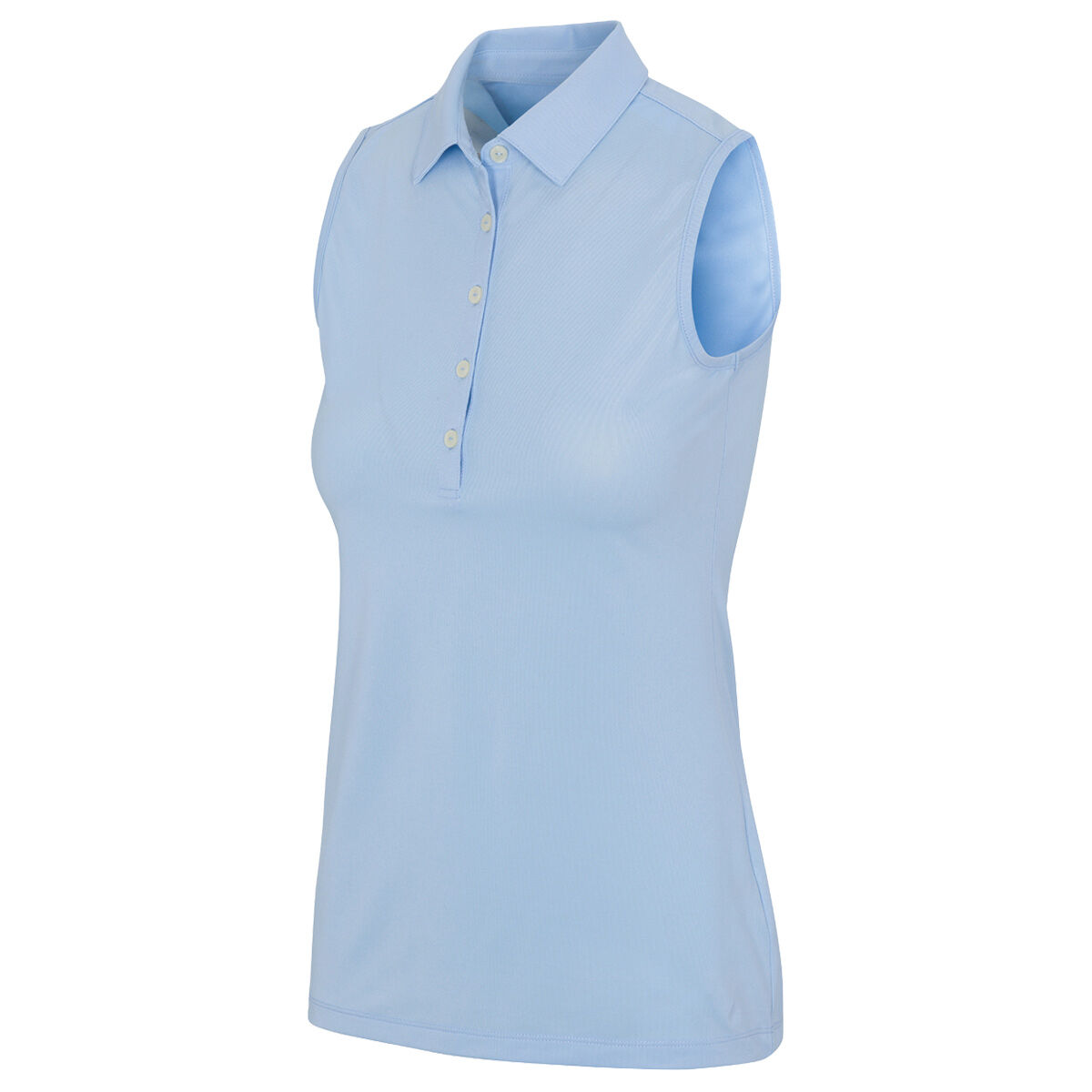 Greg Norman Womens Freedom Pique Sleeveless Golf Polo Shirt, Female, Blue haze, Large | American Golf