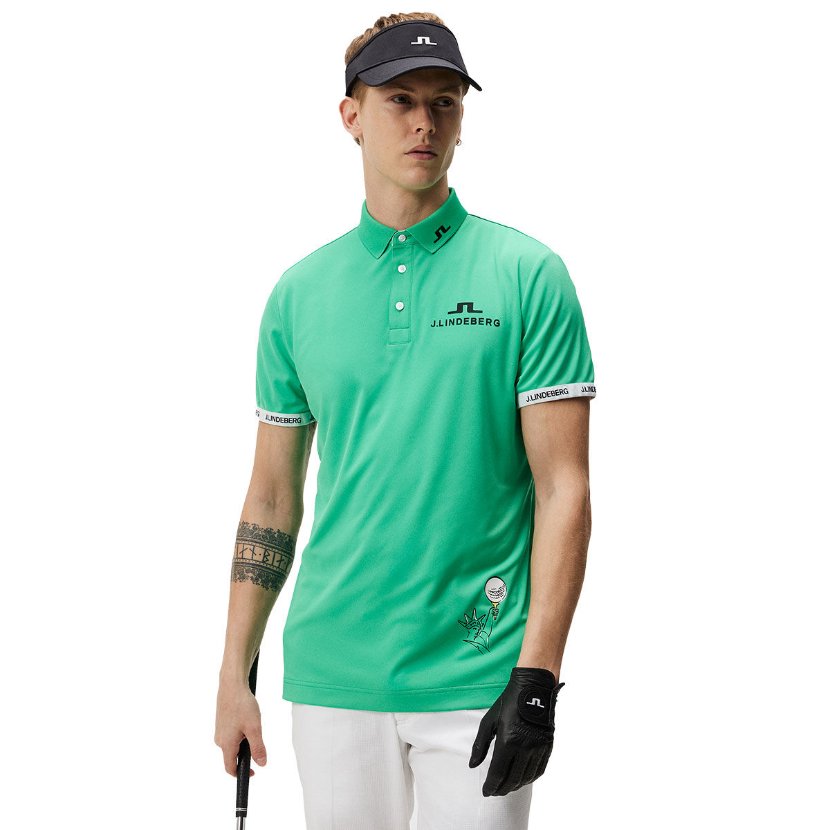 J.Lindeberg Men’s KV PGA Golf Polo Shirt, Mens, Blarney, Large | American Golf