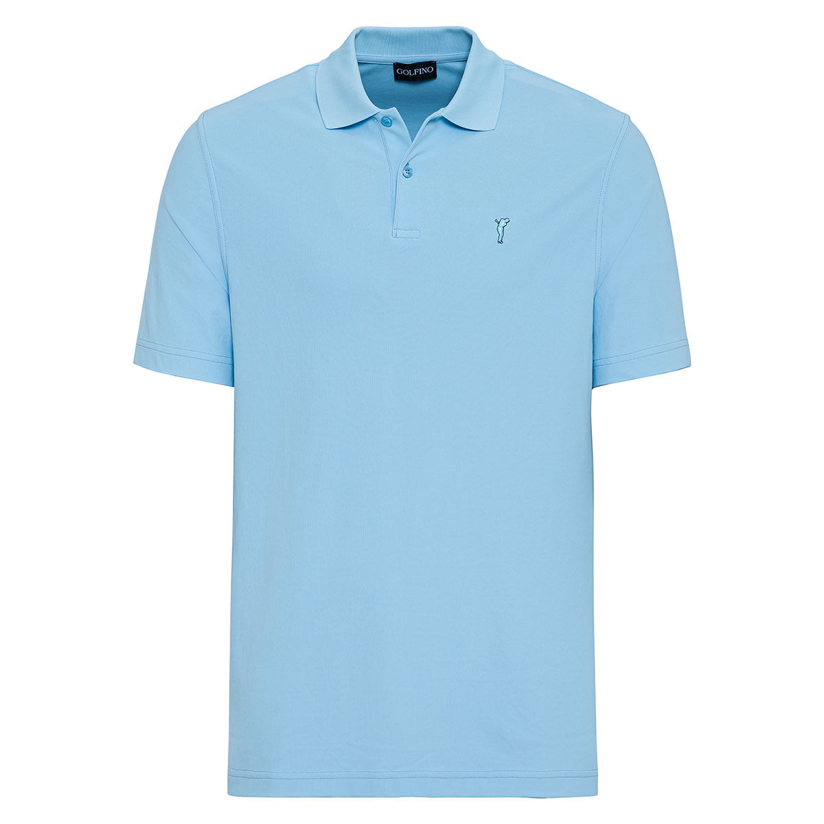 GOLFINO Men’s Marbella Golf Polo Shirt, Mens, Airy blue, Small | American Golf