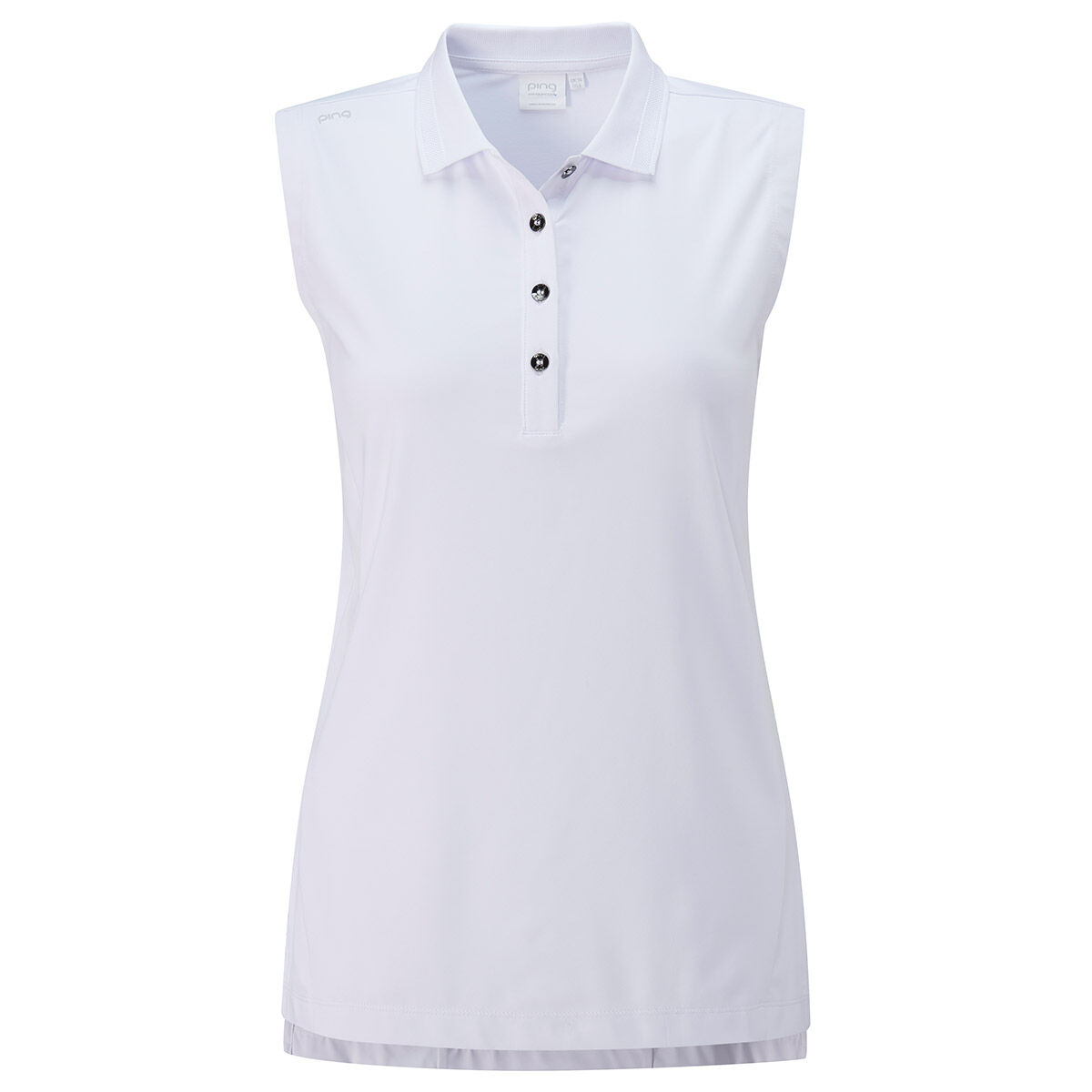 PING Womens Solene Sleeveless UPF Golf Polo Shirt, Female, White, 16 | American Golf