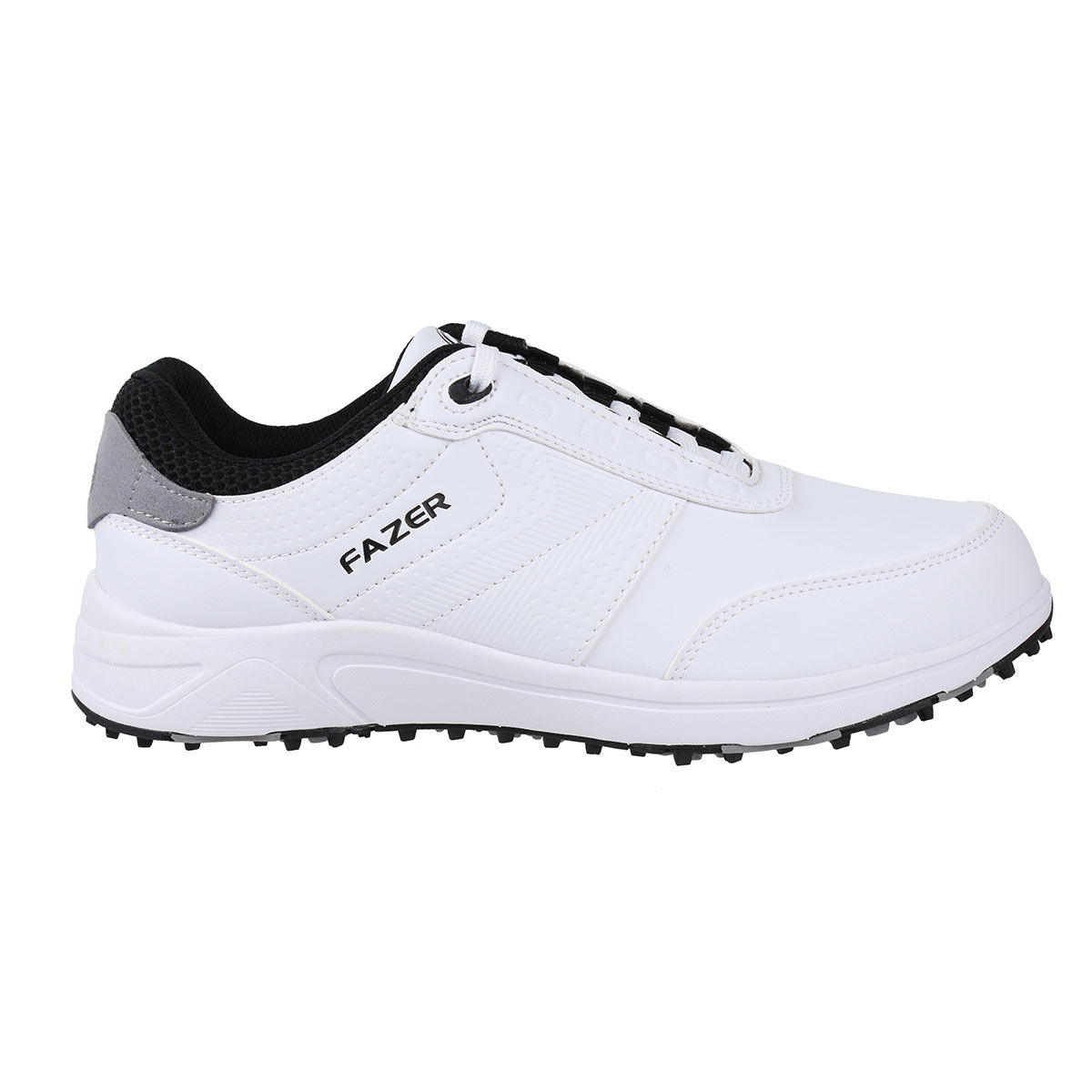 Fazer Golf Shoes, White and Black Waterproof Men’s Victory Spikeless, Size: 10 | American Golf