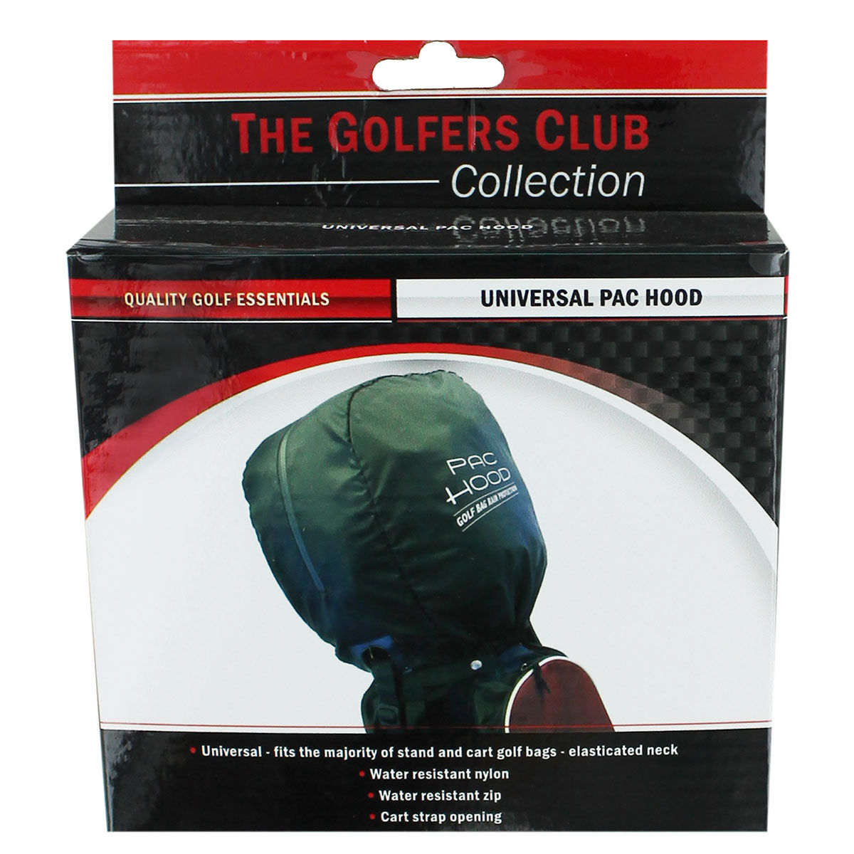 The Golfers Club Black Universal Golf Pac Hood, One size | American Golf