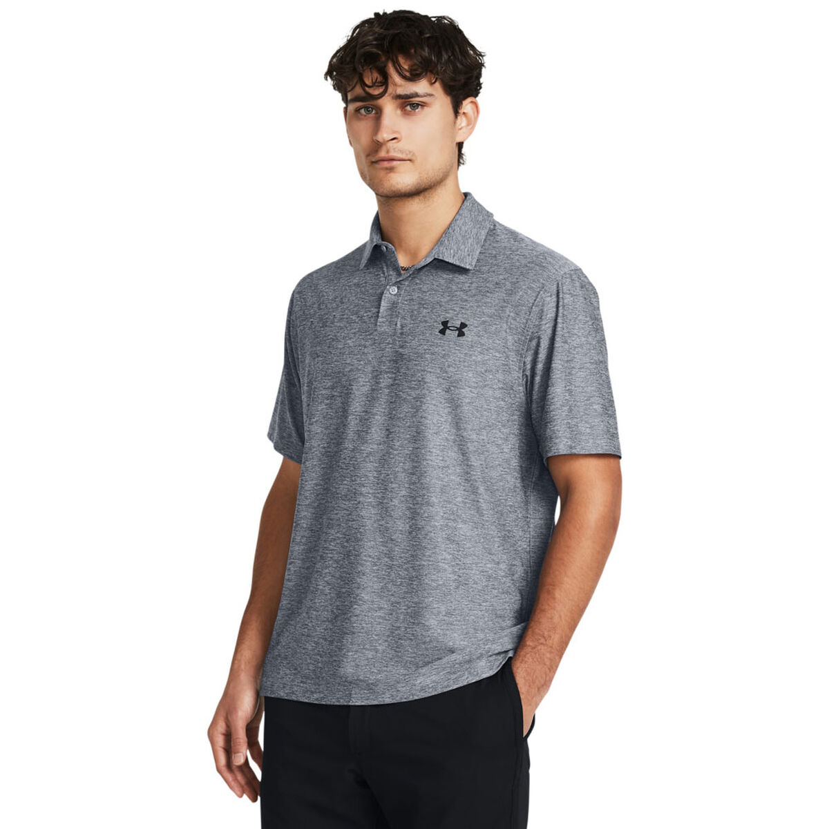Under Armour Men’s T2G Golf Polo Shirt, Mens, Grey, Large | American Golf