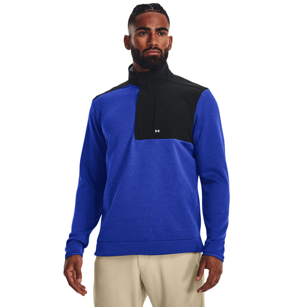 Under Armour Men’s Storm SweaterFleece Half Zip Golf Midlayer, Mens, Blue/white, Small | American Golf