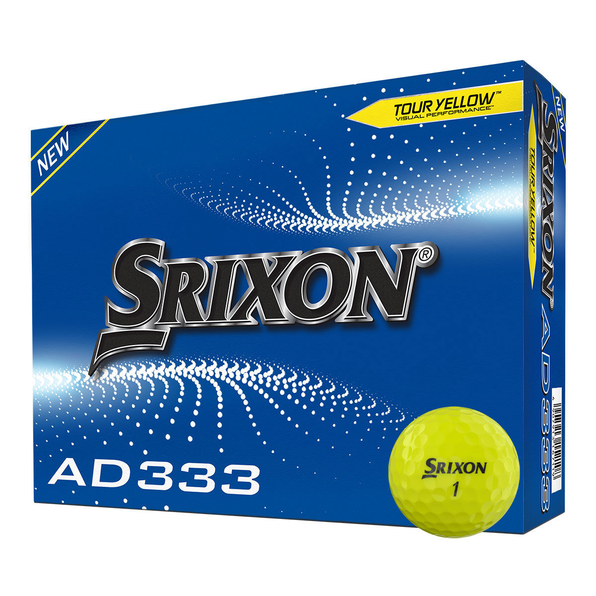 Srixon Golf Ball, AD333 12 Pack, Yellow | American Golf, One Size
