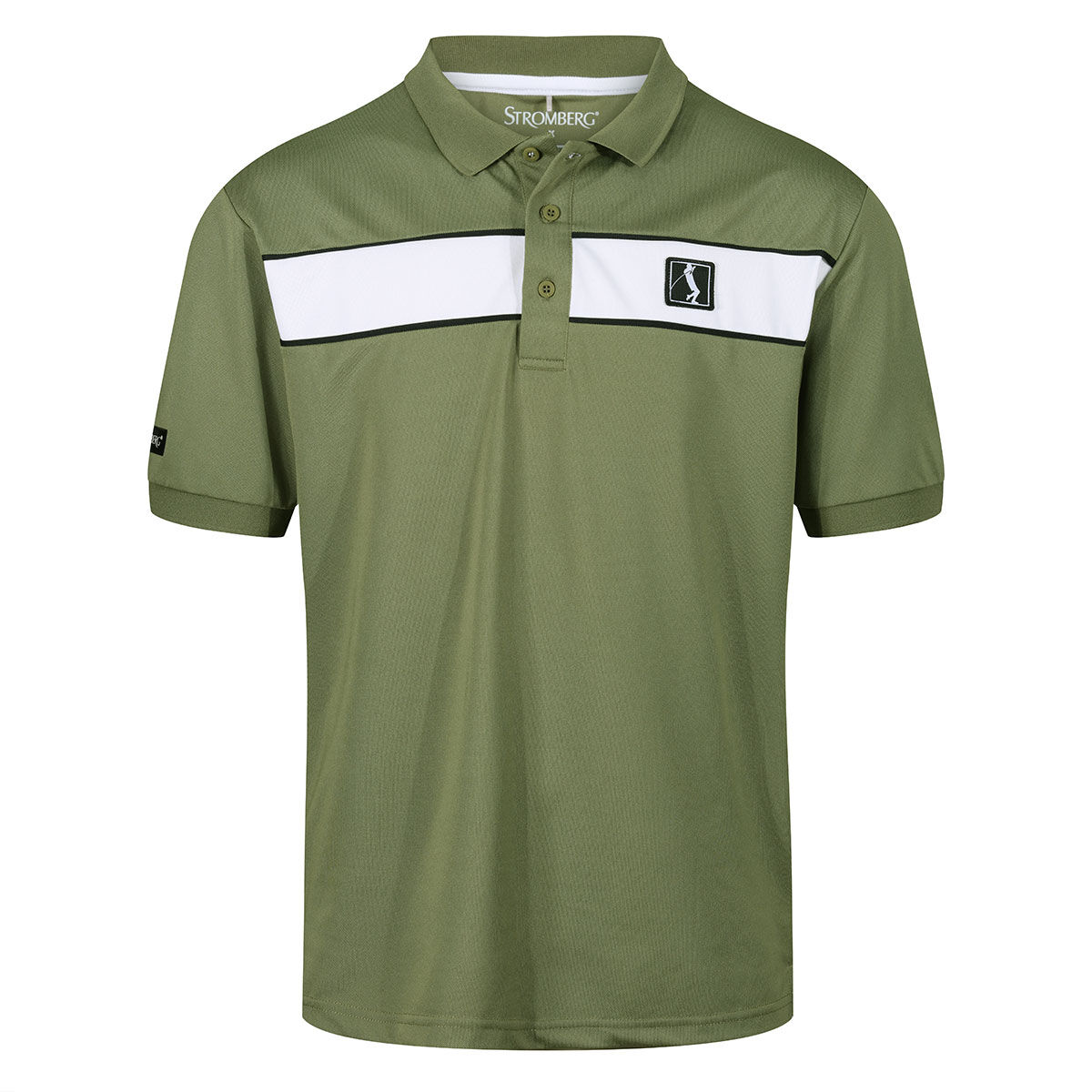 Stromberg Men’s Lee Sharpe Gilbert Golf Polo Shirt, Mens, Khaki/white, Medium | American Golf