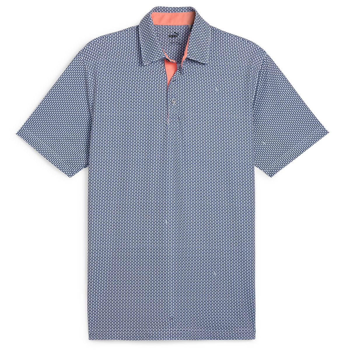 PUMA Men’s MATTR Cups Golf Polo Shirt, Mens, White glow/deep navy, Medium | American Golf