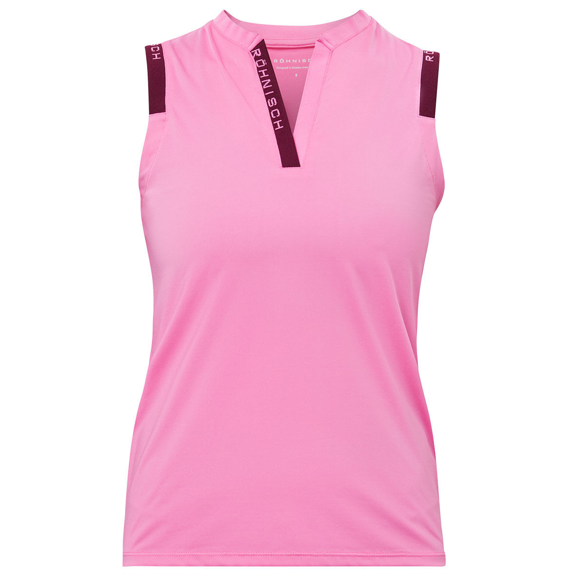 Rohnisch Womens Abby Sleeveless Golf Polo Shirt, Female, Pink carnation, Small | American Golf