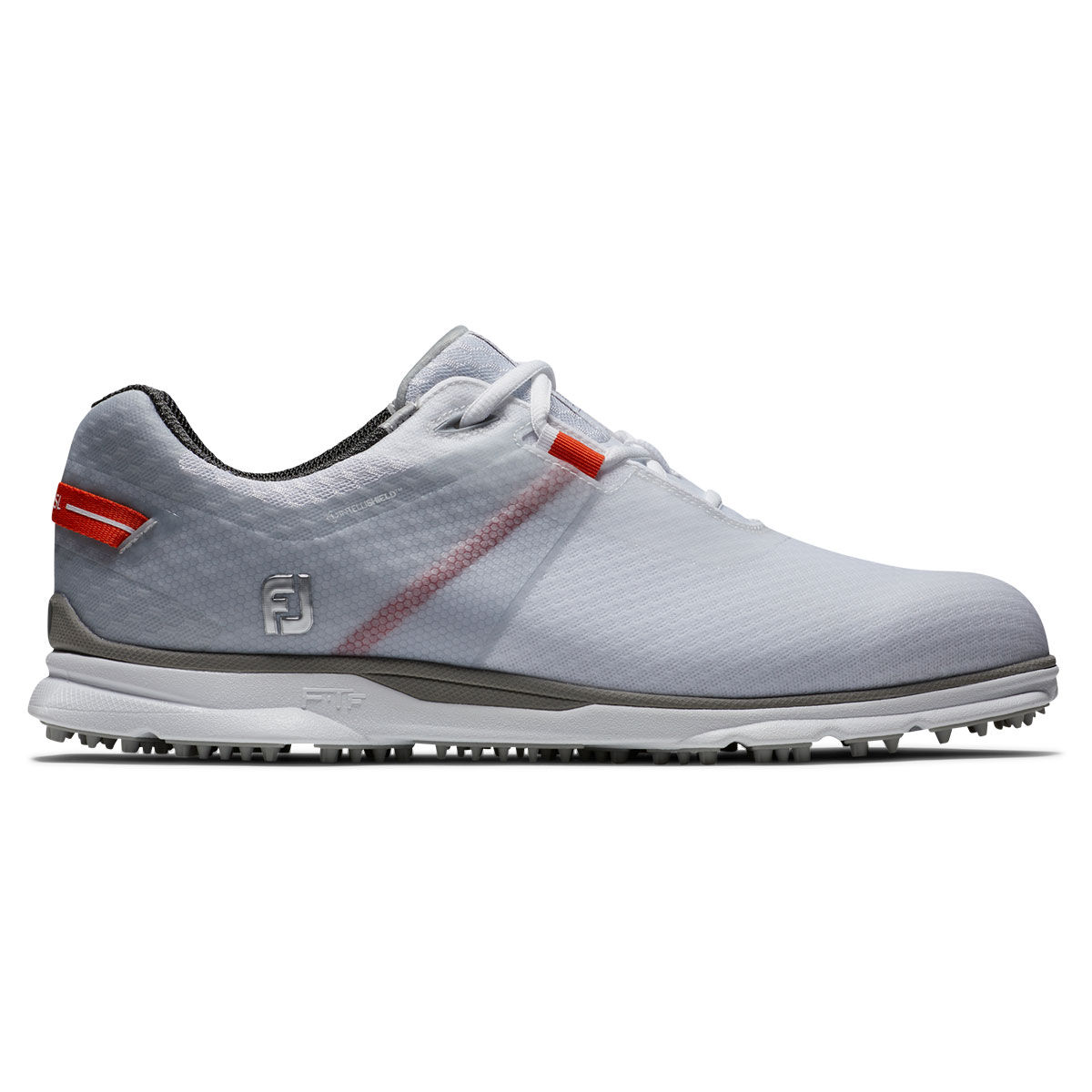 FootJoy Men’s Pro SL Sport Waterproof Spikeless Golf Shoes, Mens, White/grey/orange, 9.5, Regular | American Golf