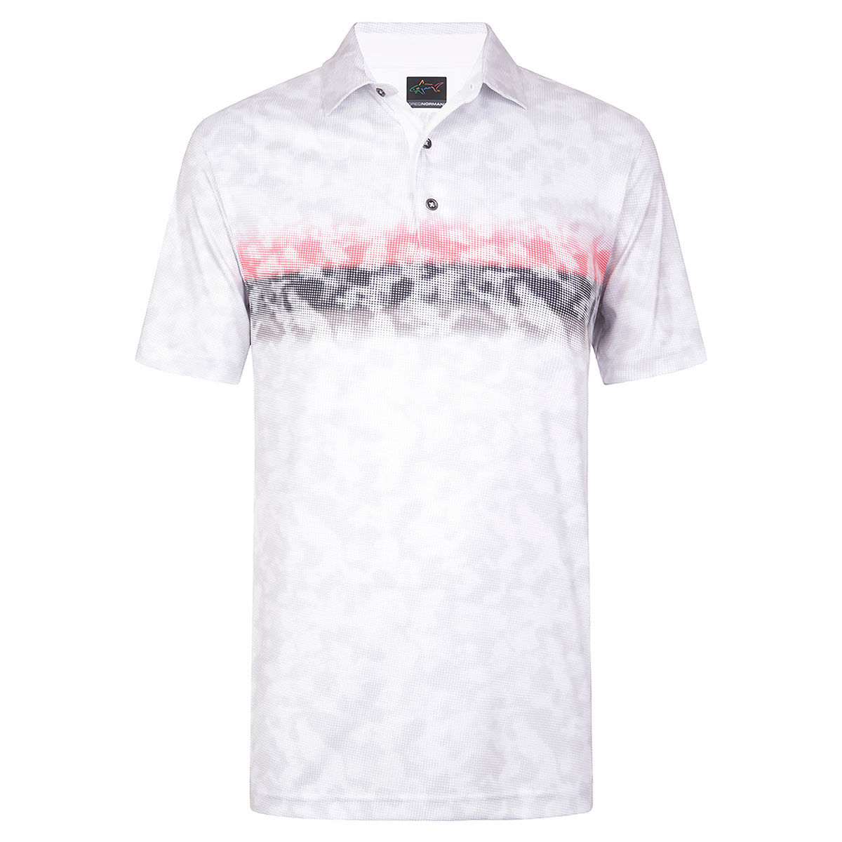 Greg Norman Men’s Ring of Fire Golf Polo Shirt, Mens, Ash grey, Small | American Golf