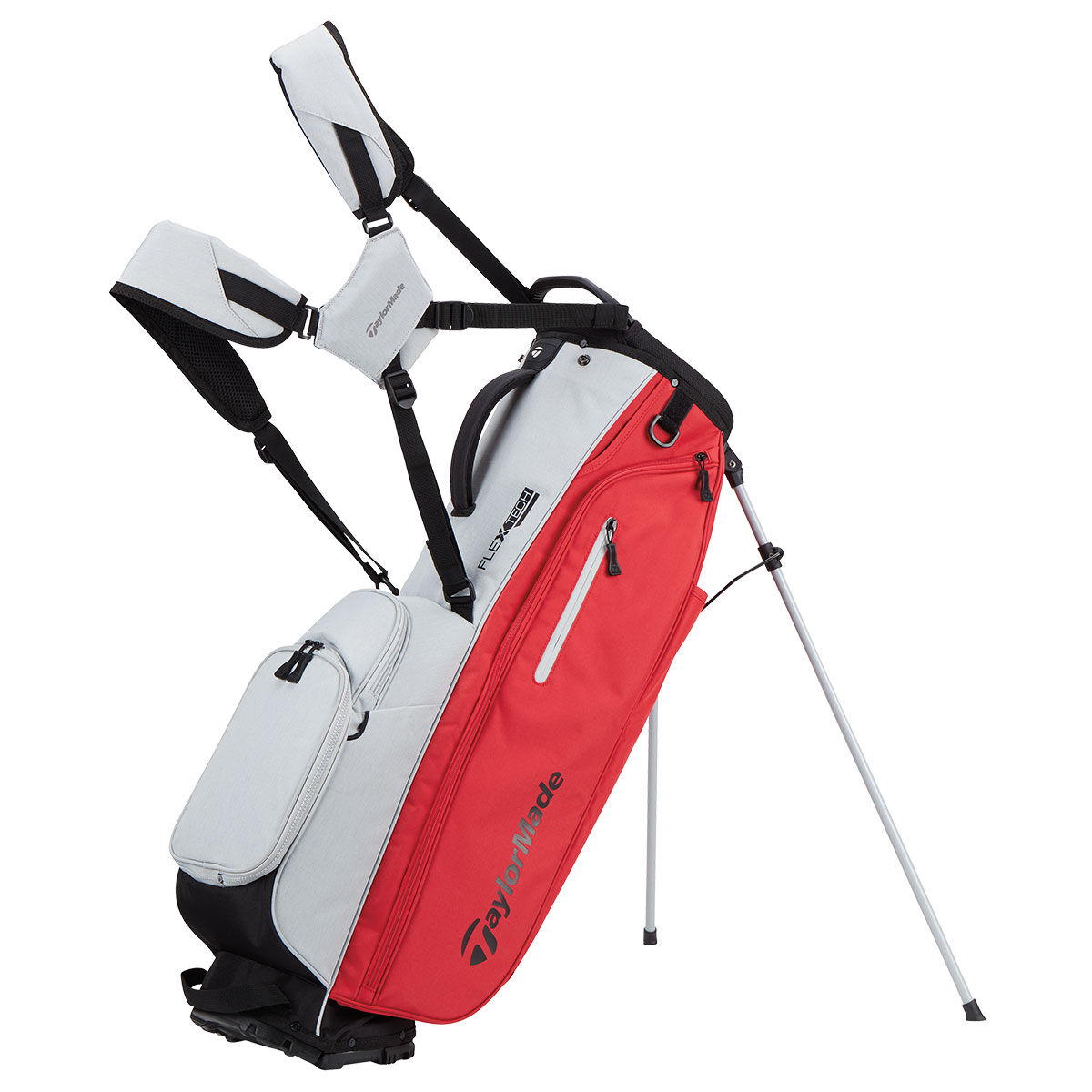 TaylorMade FlexTech Golf Stand Bag, Silver/red | American Golf