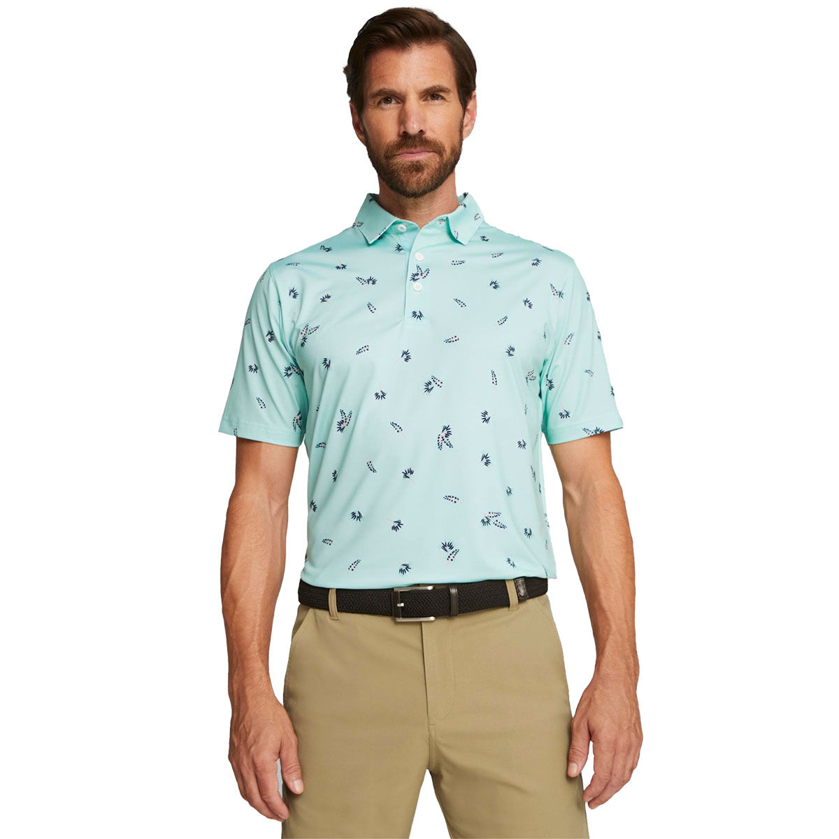 PUMA Men’s MATTR Micro Golf Polo Shirt, Mens, White glow/cay, Small | American Golf