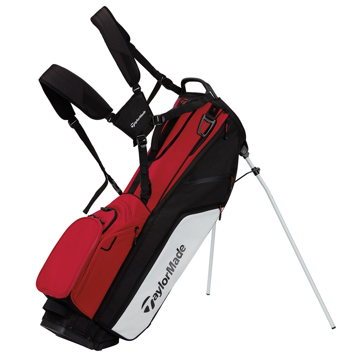 TaylorMade Black, Red and Silver FlexTech Golf Stand Bag | American Golf, One Size