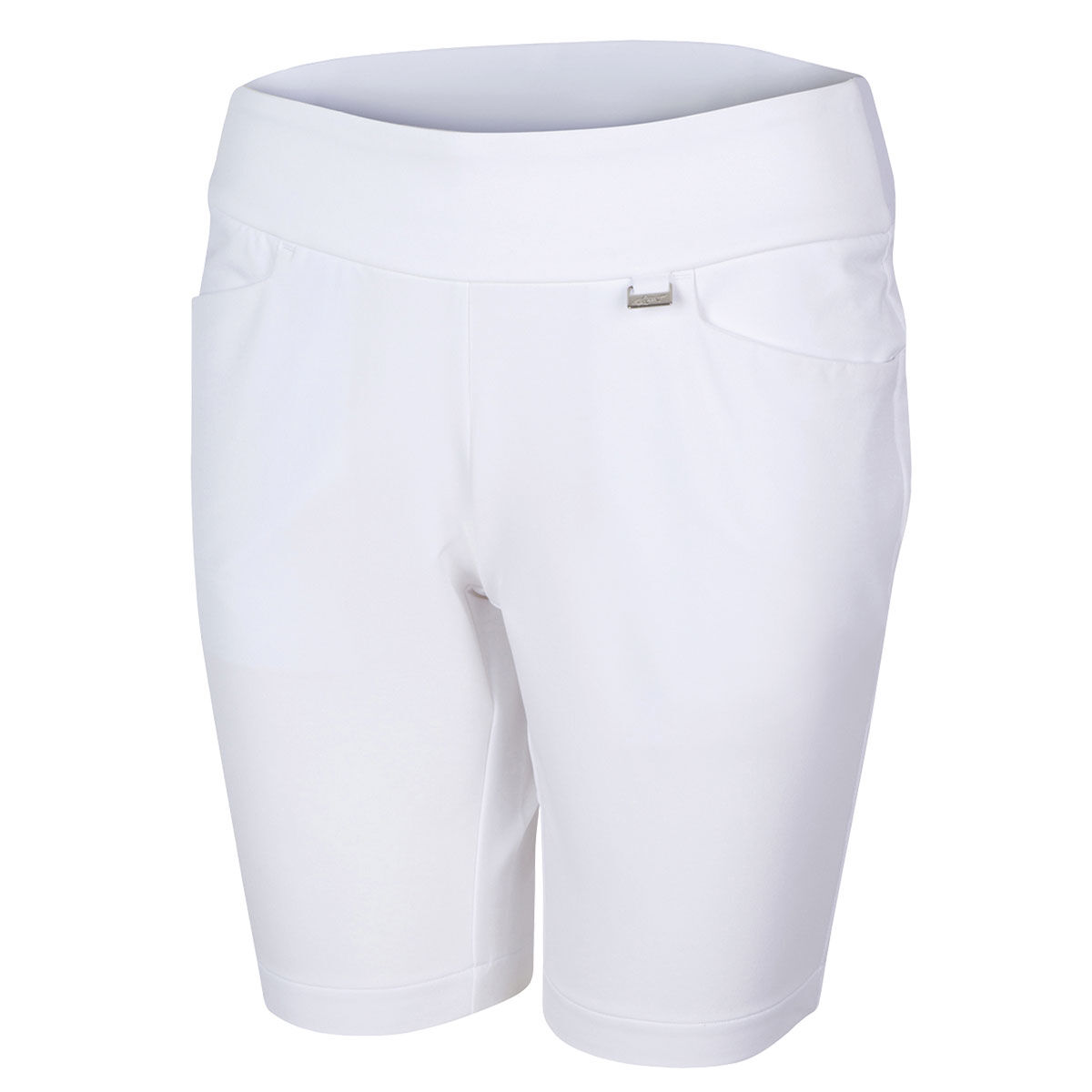 Greg Norman Womens Pull-On Stretch Golf Shorts, Female, White, Medium | American Golf