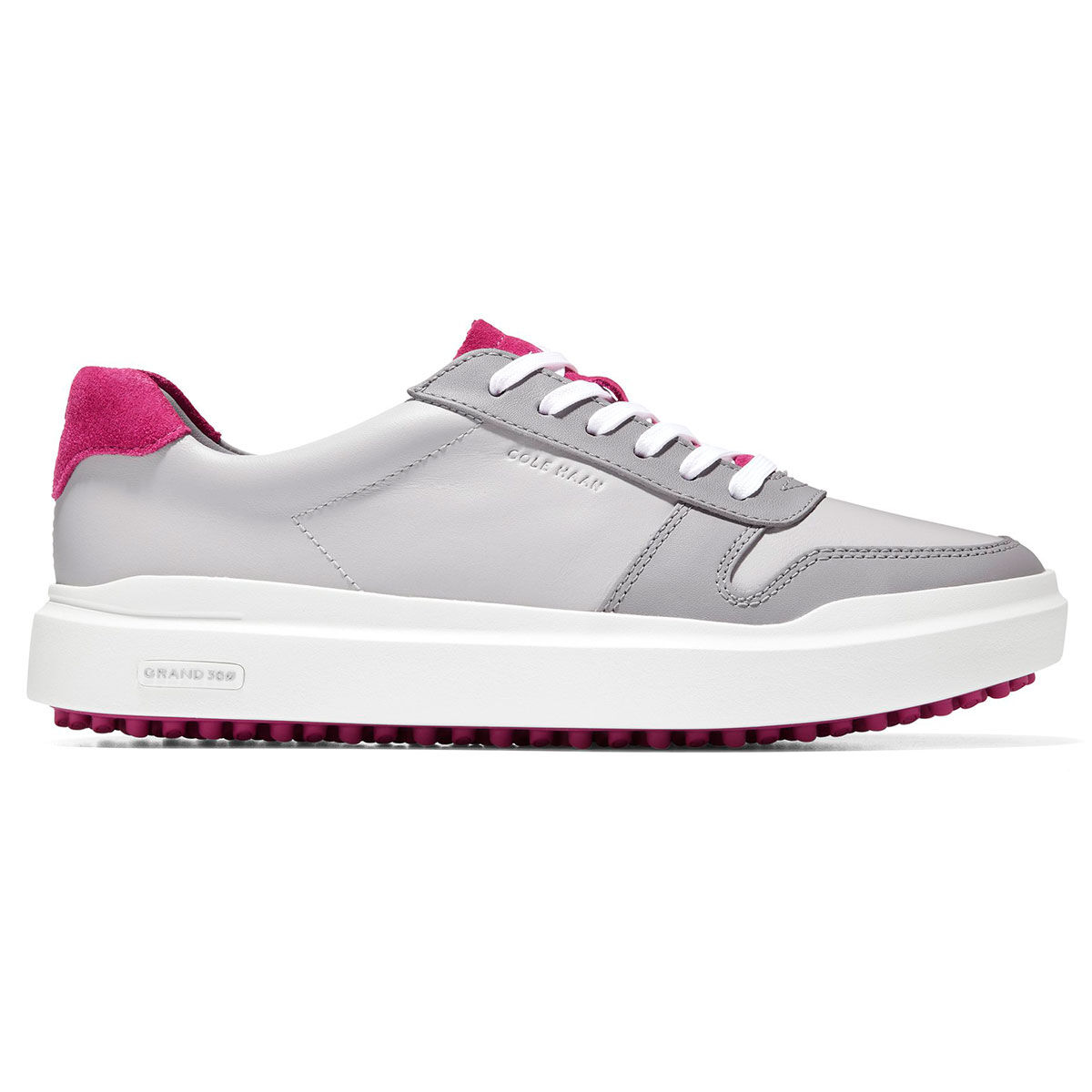 Cole Haan Womens GrandPro AM Waterproof Spikeless Golf Shoes, Female, Microchip, 7 | American Golf