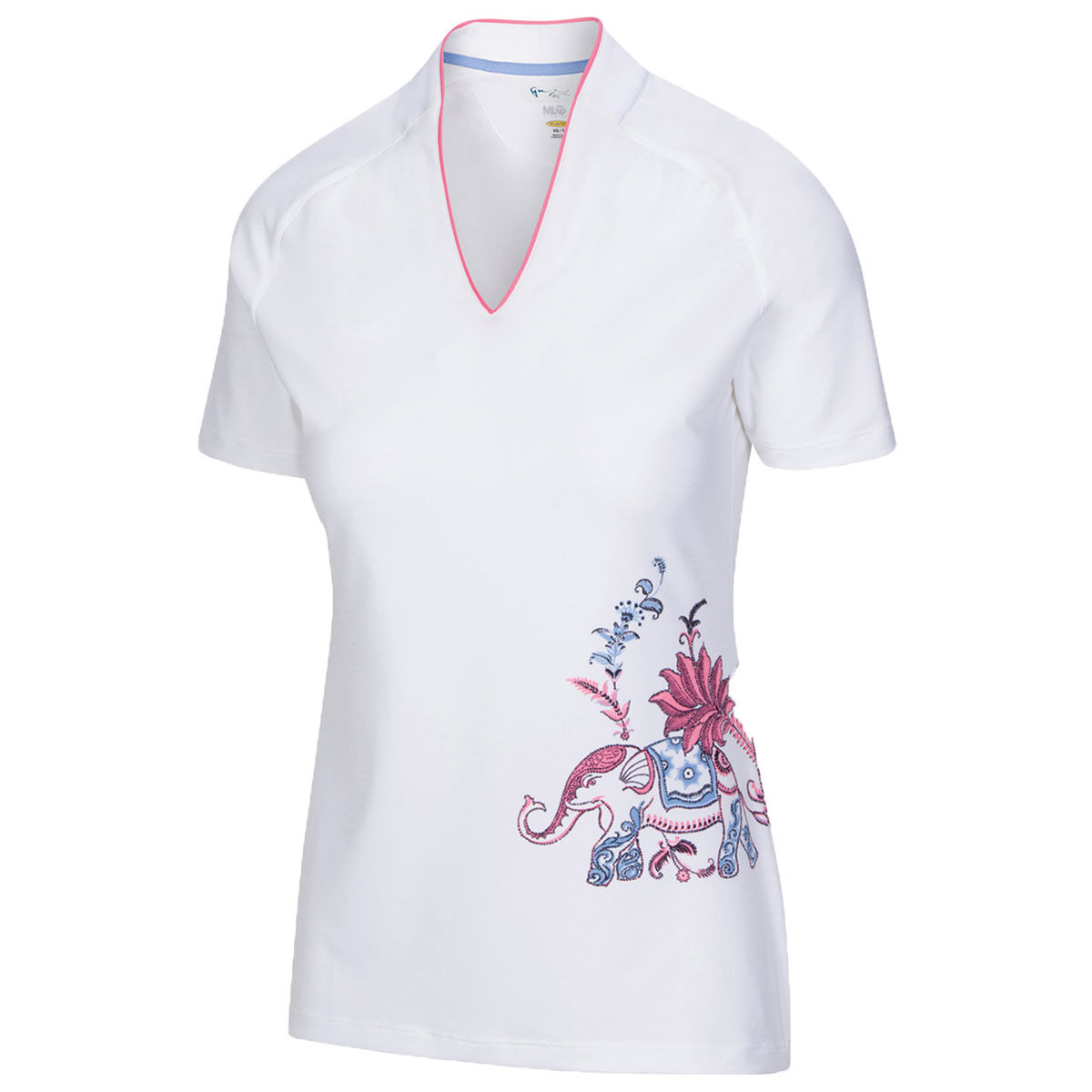Greg Norman Womens ML75 Sanctuary Stretch Golf Polo Shirt, Female, White, Xs | American Golf