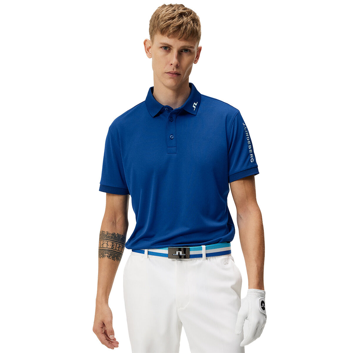 J.Lindeberg Men’s Tour Tech Golf Polo Shirt, Mens, Estate blue, Xl | American Golf