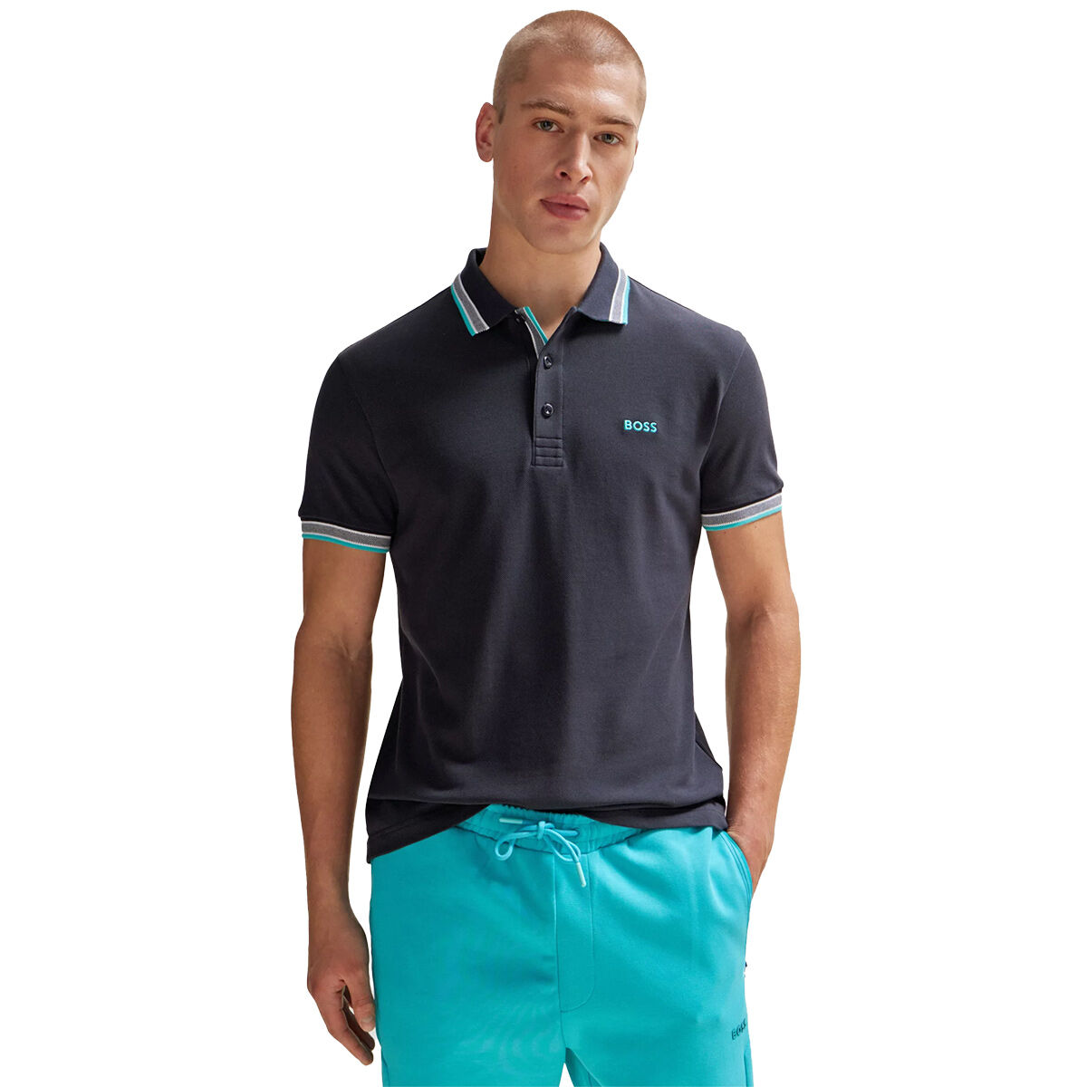 Hugo Boss Men’s Paddy Golf Polo Shirt, Mens, Dark blue, Small | American Golf