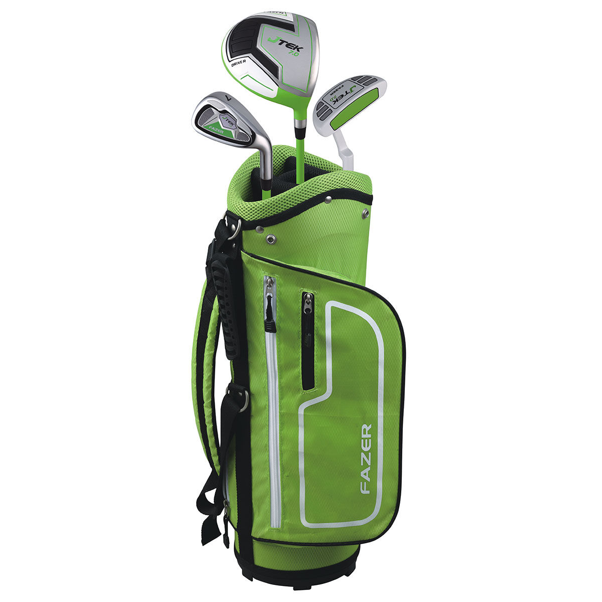Fazer Golf Package Set, Green and Silver Lightweight J TEK 7.0 Junior Left Hand, Size: 3-5 Years | American Golf