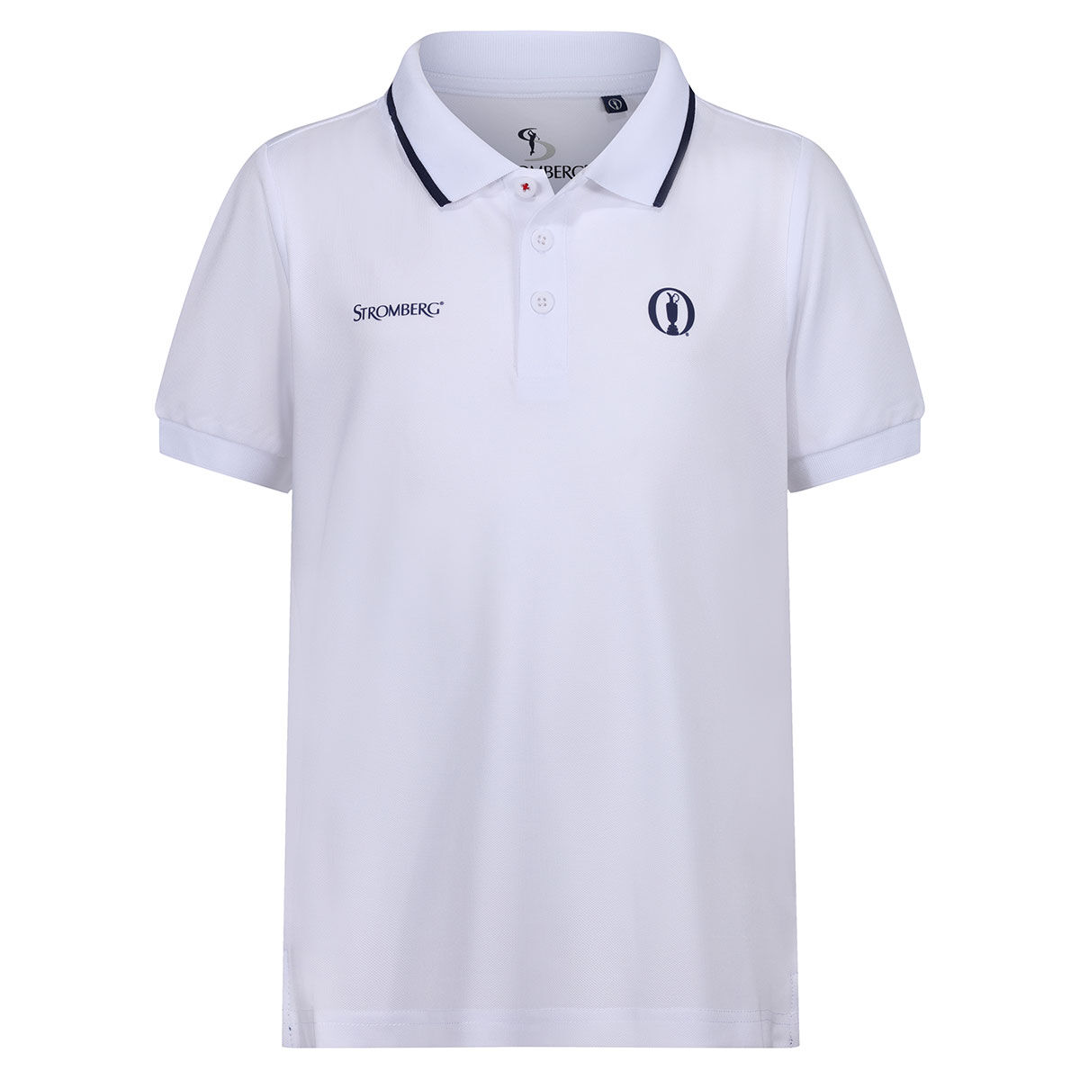 Stromberg Junior The Open Harbour Stretch Golf Polo Shirt, Unisex, Optic white, 12-13 years | American Golf