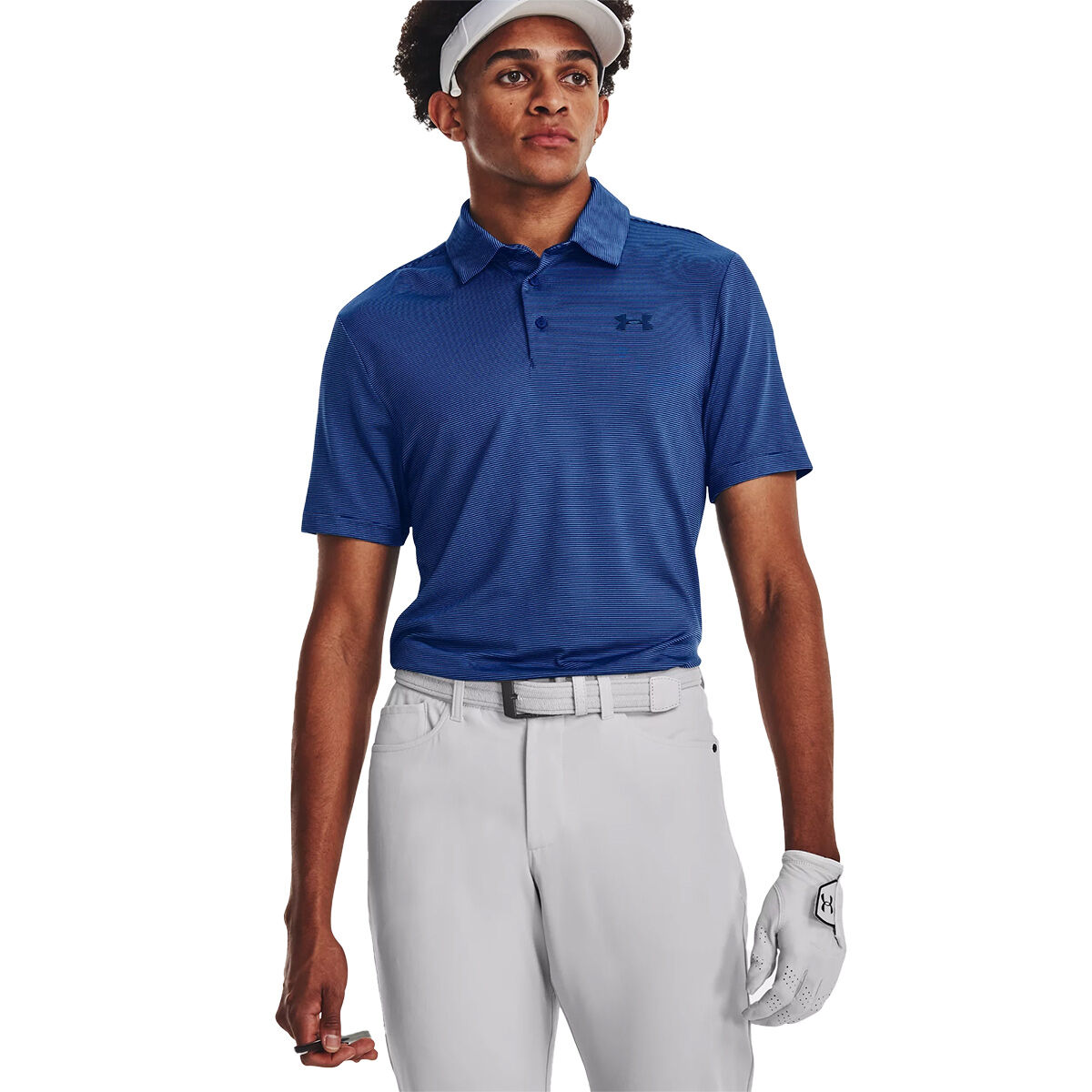 Under Armour Men’s Playoff 3.0 Core Stripe Golf Polo Shirt, Mens, Blue, Xs | American Golf