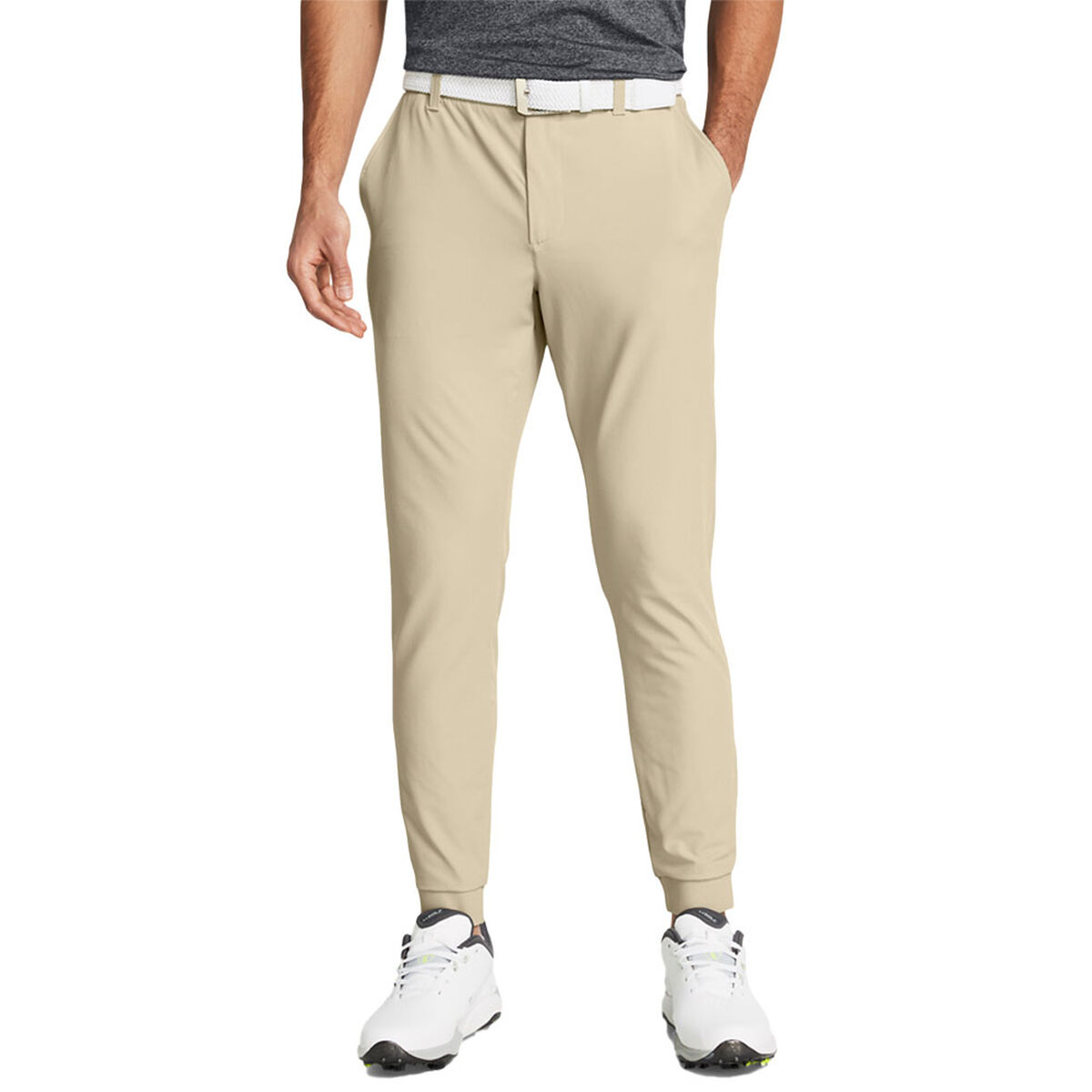 Under Armour Men’s Drive Jogger Golf Trousers, Mens, Khaki base, 36, Regular | American Golf