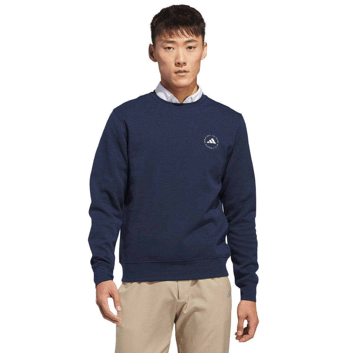 adidas Men’s Core Crew Neck Golf Sweater, Mens, Collegiate navy, Small | American Golf