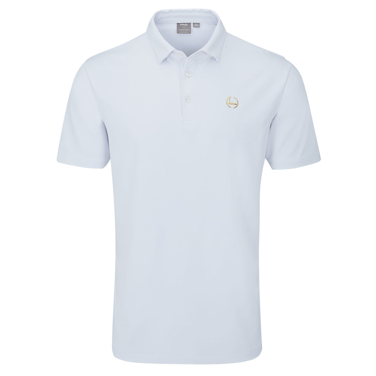 PING Men’s Gold Golf Putter Golf Polo Shirt, Mens, White, Xxl | American Golf