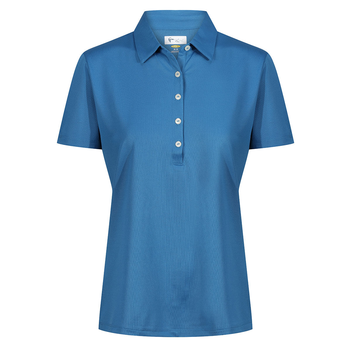 Greg Norman Womens Shark Logo Golf Polo Shirt, Female, Cornflower, Small | American Golf
