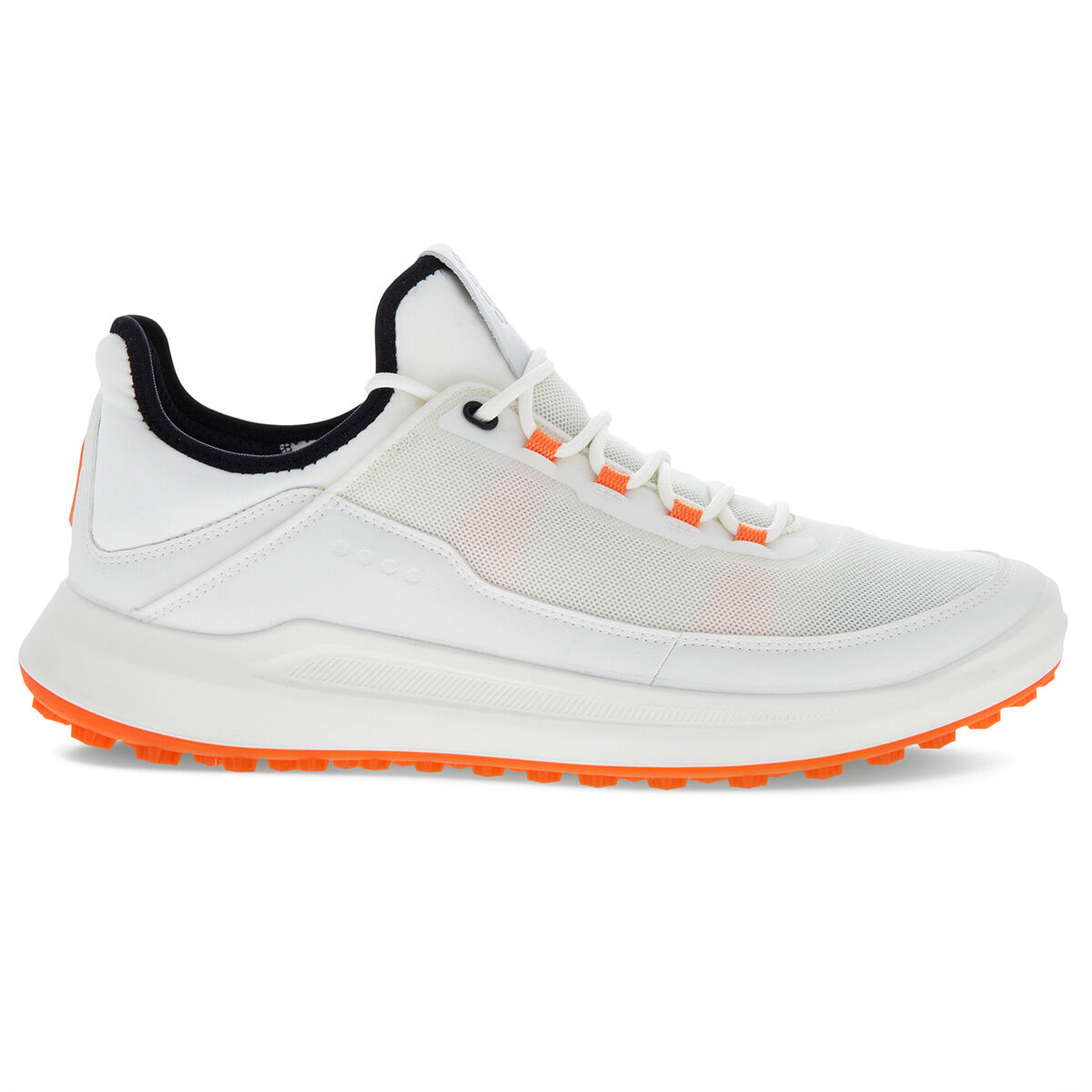 ECCO Golf Shoes, Mens White and Orange Hybrid Mesh Core, Size: 7.5| American Golf