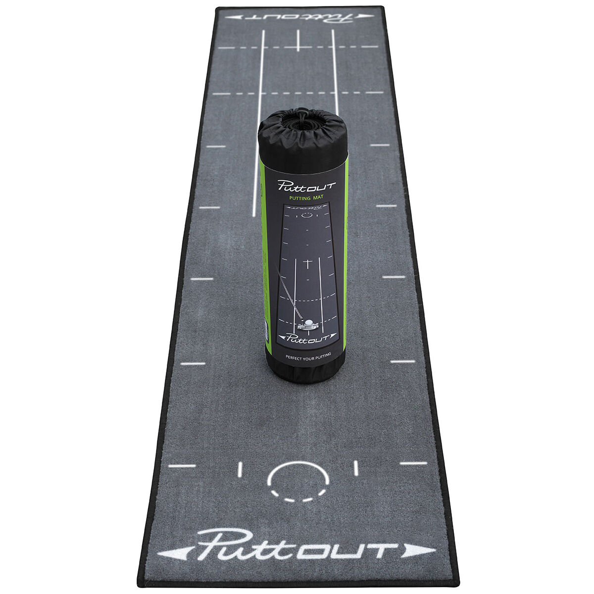 PuttOUT Grey Deluxe Golf Putting Mat, One Size | American Golf