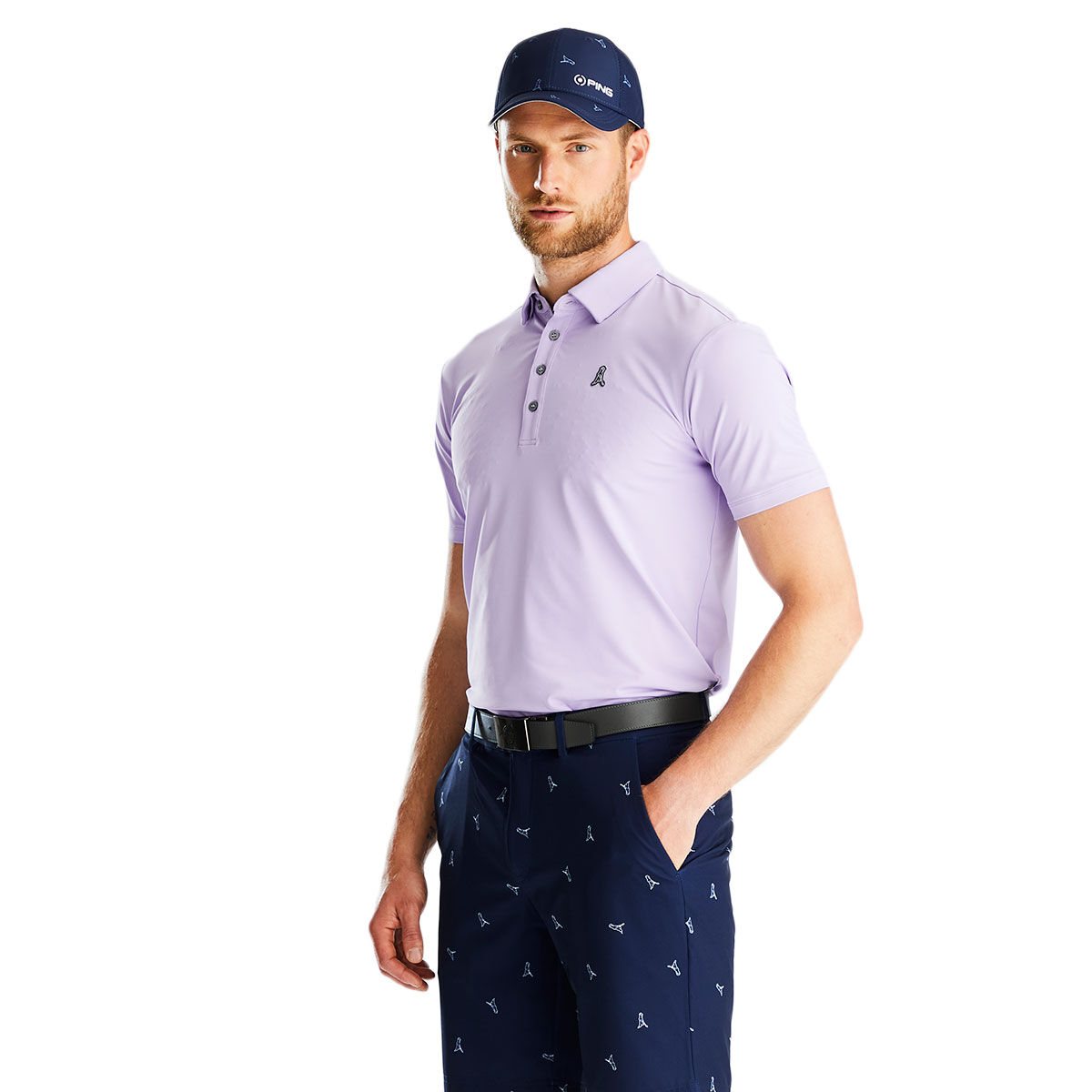 Ping Men’s Purple Mr. Ping Golf Polo Shirt, Size: Medium | American Golf