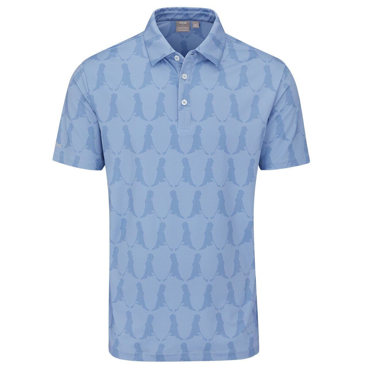 PING Men’s Mr Ping Printed Golf Polo Shirt, Mens, Coronet blue, Xxl | American Golf