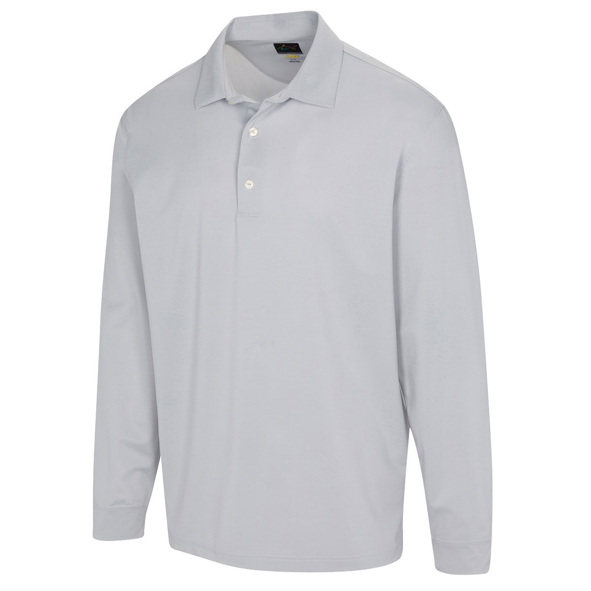 Greg Norman Men’s Grey Long Sleeve Freedom Pique Golf Polo Shirt, Size: Small | American Golf
