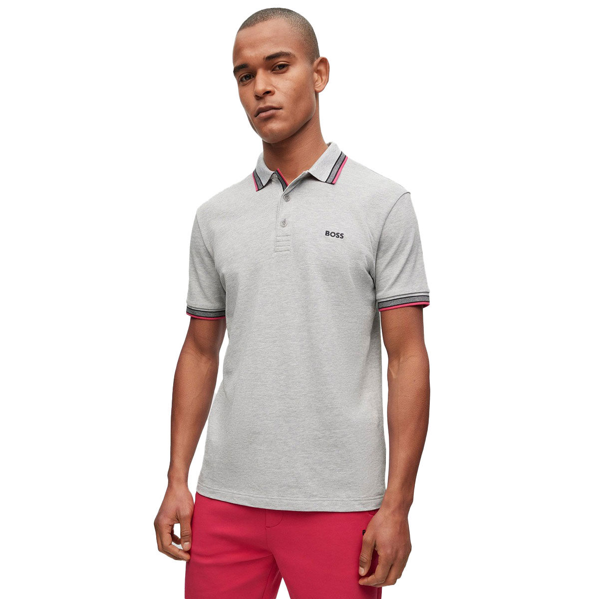 Hugo Boss Mens Grey Paddy Golf Polo Shirt, Size: Small | American Golf