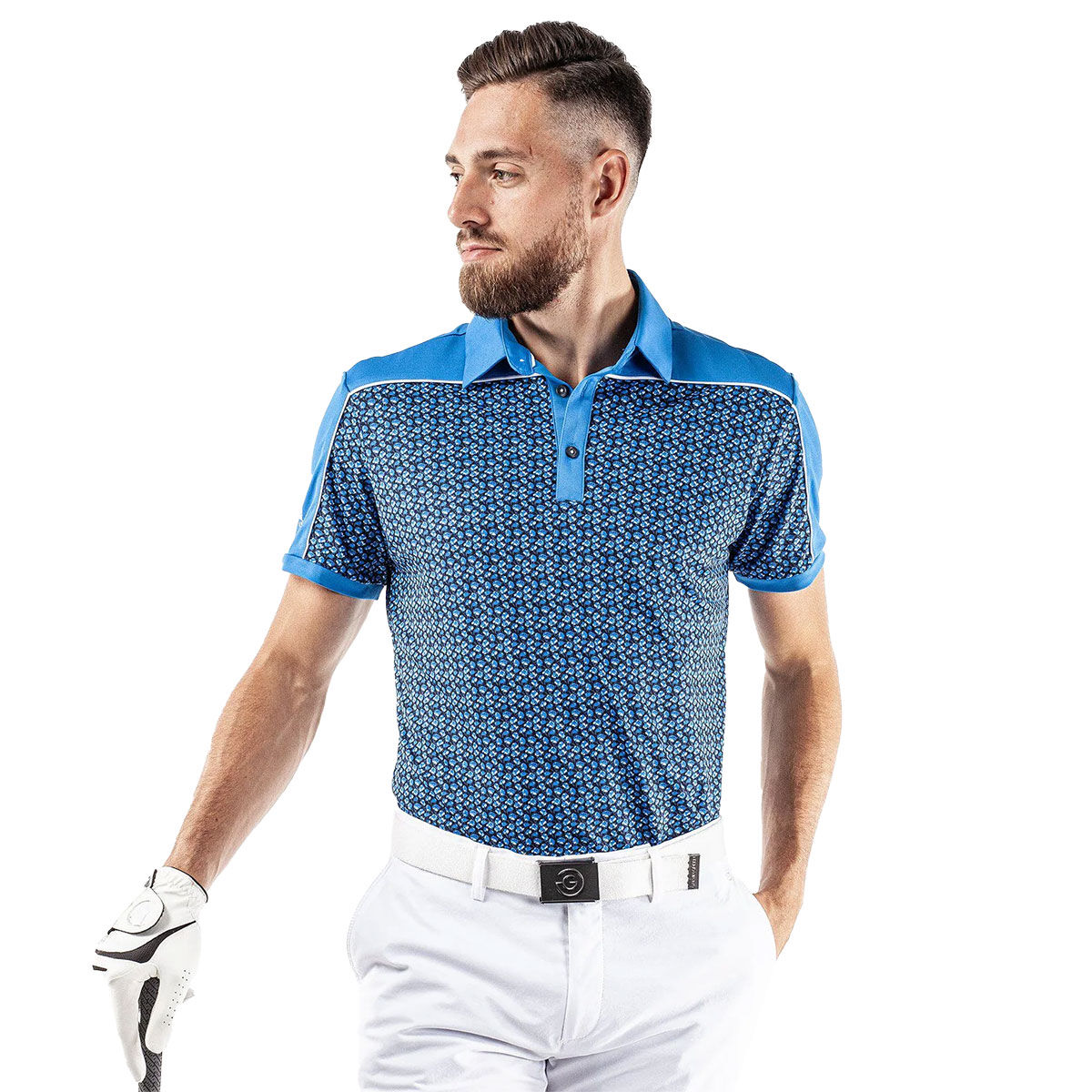 Galvin Green Men’s Millard Golf Polo Shirt, Mens, Imaginary blue, Medium | American Golf