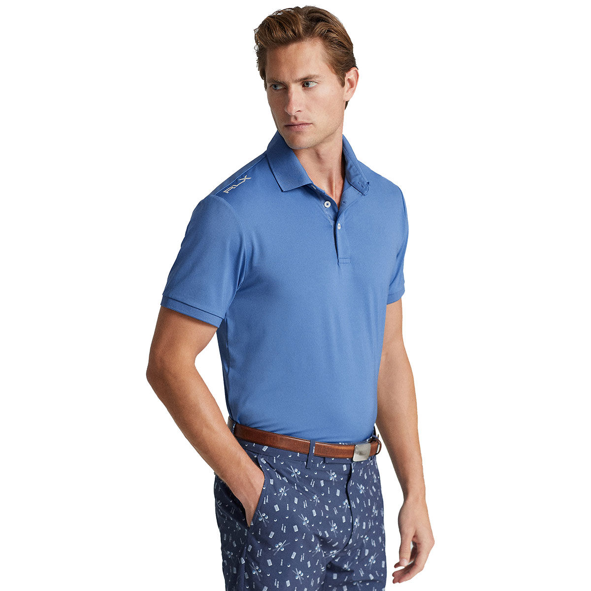 Ralph Lauren Men’s Blue Lightweight RLX Custom Slim Fit Stretch Golf Polo Shirt, Size: Small | American Golf