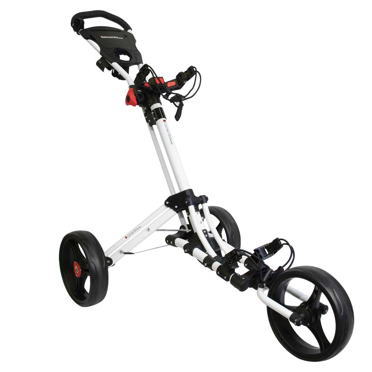 iCart White, Black and Red Adjustable Uno Golf Trolley, Size: One Size | American Golf