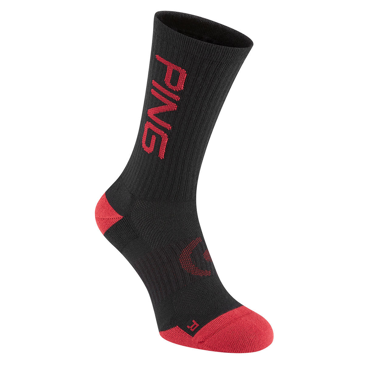 Ping Mens Grey and Black Logo Pack of 2 Golf Socks| American Golf, One Size