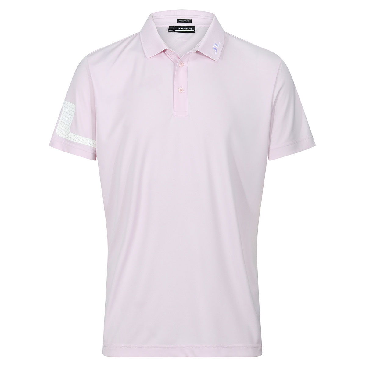 J.Lindeberg Men’s Heath Golf Polo Shirt, Mens, Cradle pink, Small | American Golf