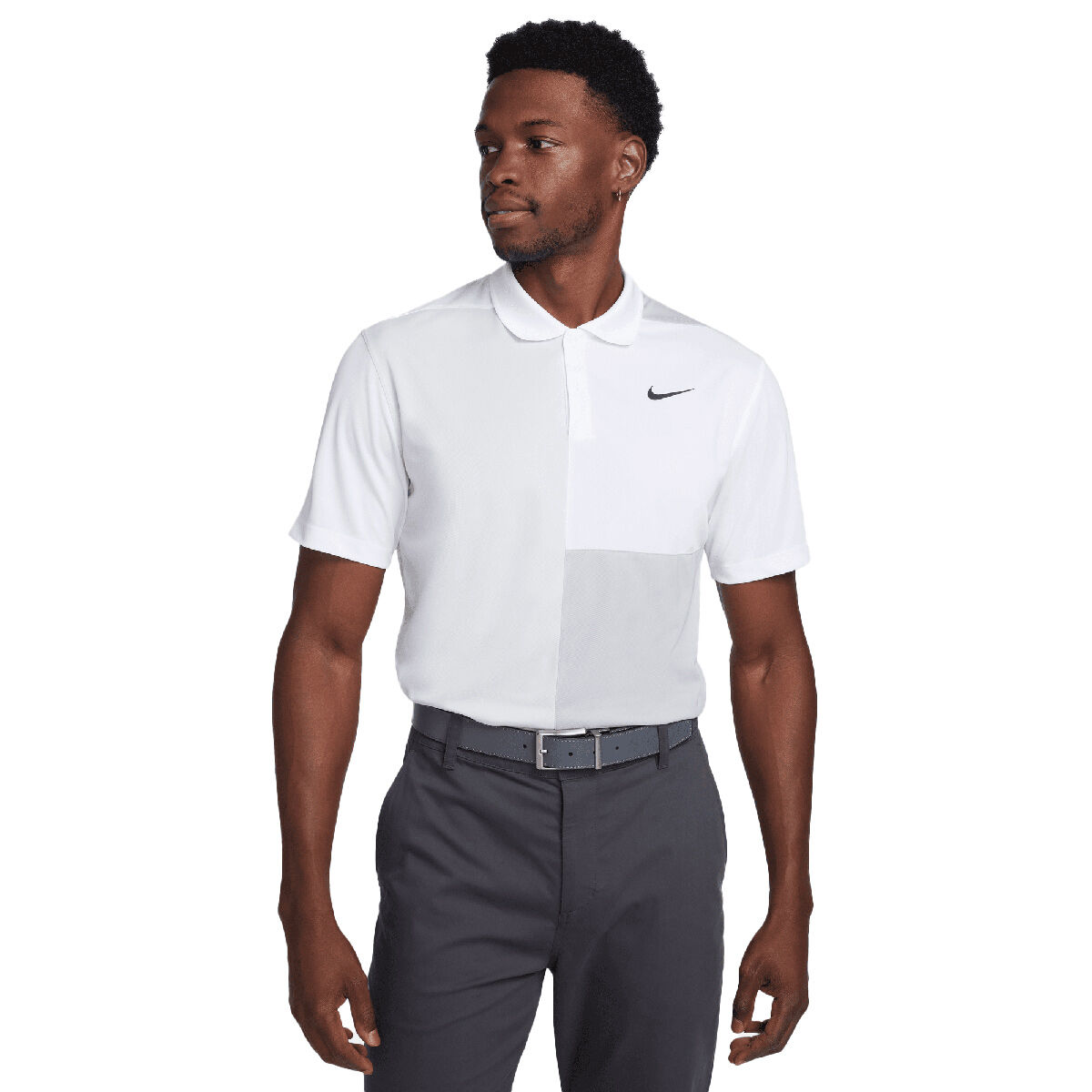Nike Men’s Dri-FIT+ Victory Blocked Golf Polo Shirt, Mens, White/smoke grey/photon dust, Medium | American Golf