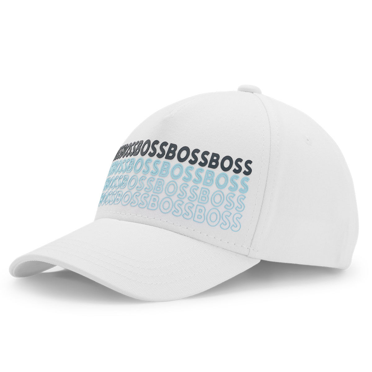 Hugo Boss Mens White and Blue High Tech Prep Golf Cap | American Golf, One Size
