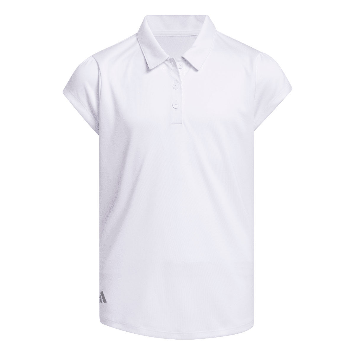 adidas Junior Girls Performance Golf Polo Shirt, Unisex, White, 11-12 years | American Golf