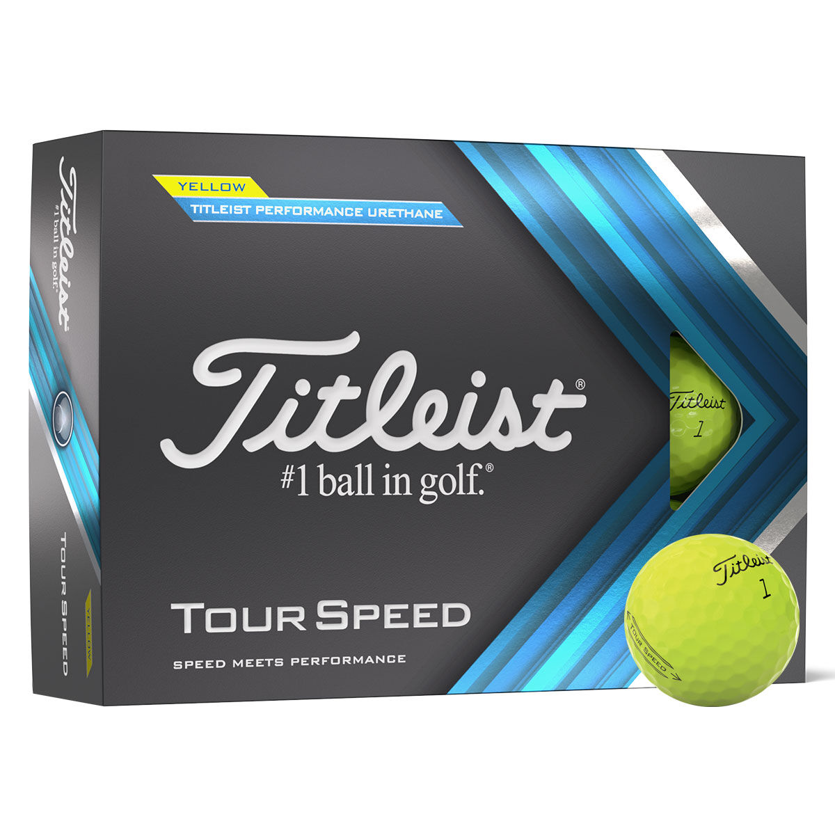 Titleist Tour Speed 12 Golf Ball Pack, Mens, Yellow, One Size | American Golf