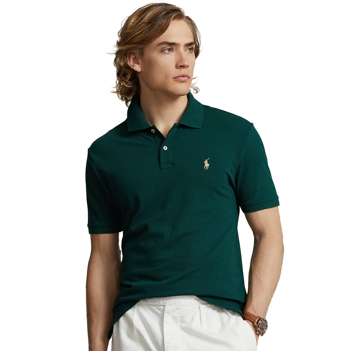 Ralph Lauren Men’s Custom Pro Fit Performance Golf Polo Shirt, Mens, Moss agate, Medium | American Golf