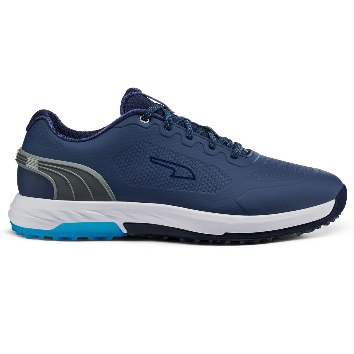 PUMA Men’s ALPHACAT NITRO Waterproof Spikeless Golf Shoes, Mens, Navy/quiet shade/blue, 8 | American Golf