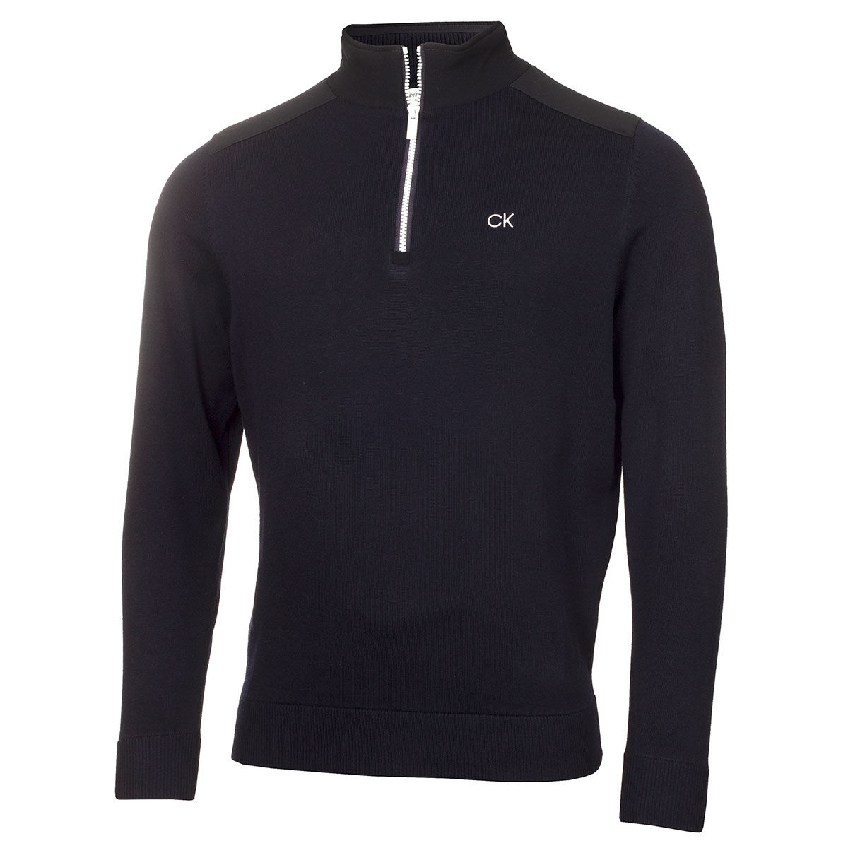 Calvin Klein Navy Blue Comfortable Knitted 1/2 Zip Golf Mid Layer, Size: Small | American Golf