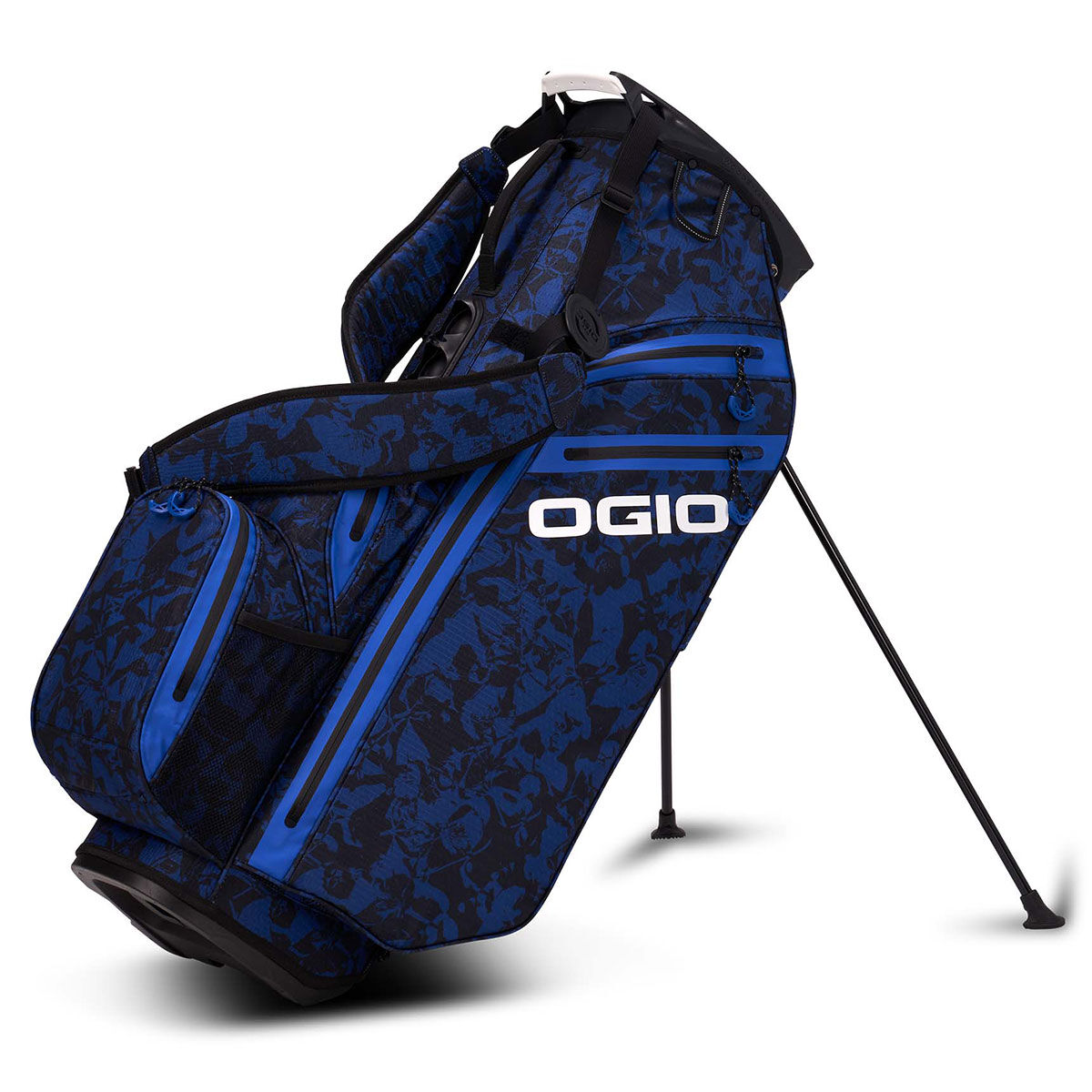 OGIO All Elements Hybrid Golf Stand Bag, Blue floral abstract, One Size | American Golf